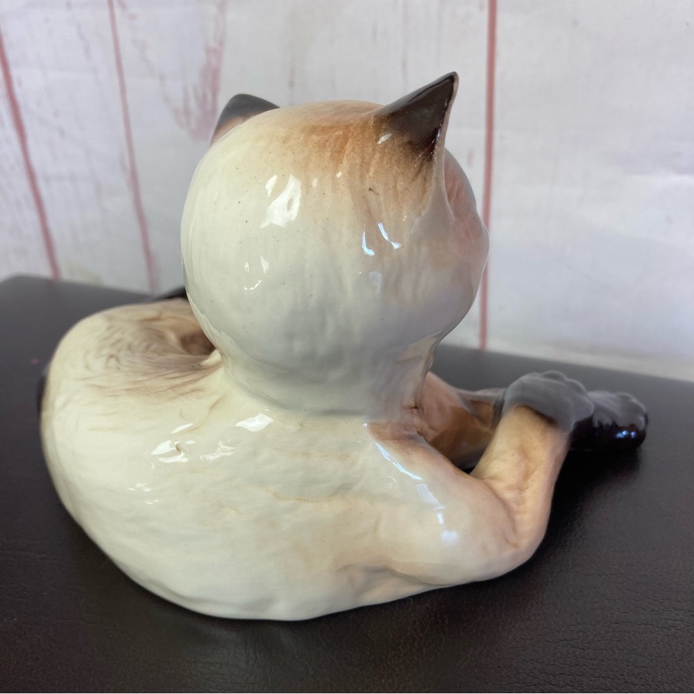 Vintage Goebel Siamese Cat Ceramic Figure W Germany Kitty 4” Knick Knack Feline - Picture 7 of 9